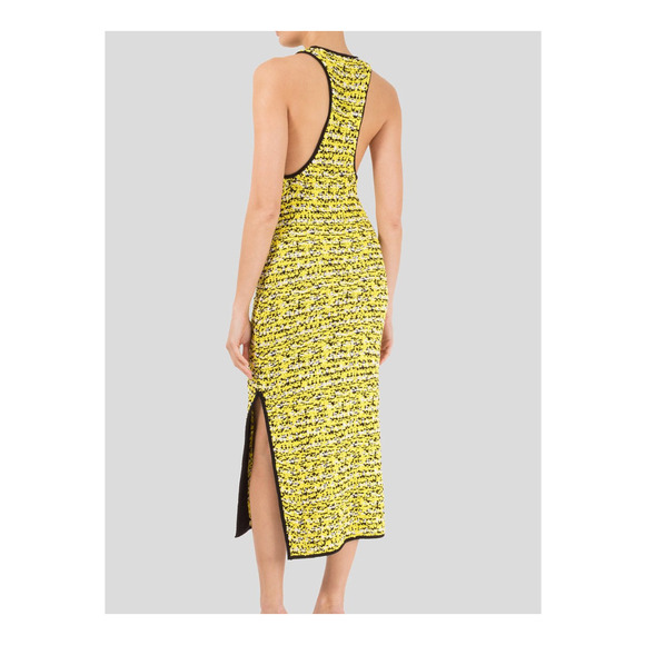 Rag & Bone Midi Dress Womens Medium Yellow Viola Boucle Chunky Knit Sleeveless - Picture 4 of 16